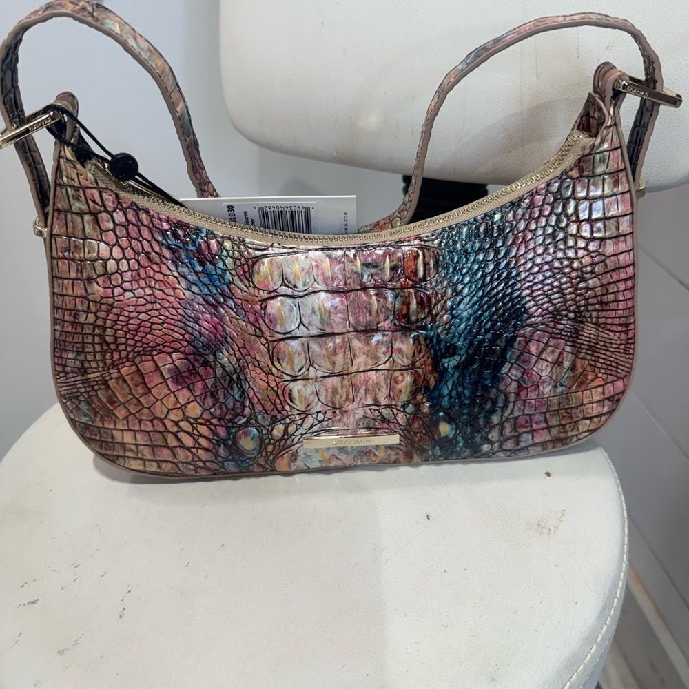 NWT Brahmin Kylie Multicolor Crocodile Embossed Women's Bag